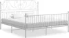 vidaXL Bedframe, wit, metaal, 200x200 cm Productafbeelding-voorbeeld 6