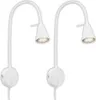 LED světlo na stěnu světlo na čtení sada 2 teplých bílých Náhled obrázku produktu 1