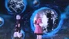 Two anime-style characters stand in front of swirling blue portals that show glimpses of other worlds or scenes. Produktbild-Vorschau