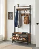 Meuble à chaussures Loft avec étagère et rack brun et noir Voir les images du produit 2