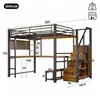 Flieks Etagenbett 140x200cm mit Schreibtisch und Lochwand, Produktbild-Vorschau 5