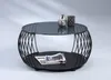 M2 Kollektion Couchtisch - Grauglas - Metallgestell - Ø 80 Produktbild-Vorschau 1