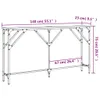 vidaXL Konzolový stolík Sonoma dub 140x23x75 cm materiál na Náhľad obrázku produktu 7