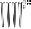 BERLINTABLES Premium Tischbeine 4 Stück Set 72 cm Schwarz Produktbild-Vorschau 1