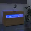 vidaXL TV skrinka s LED osvetlením Dub Sonoma 60x35x40 cm Náhľad obrázku produktu 2