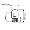 Philips 12065B2 12 V W21W Anteprima dell’immagine prodotto 7