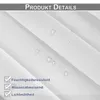 A close-up of a white fabric with water droplets, indicating water-resistant properties, with text overlays listing product features. Náhled obrázku produktu