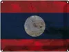 vianmo Blechschild 30x40 cm Laos Flagge Fahne Wappen Produktbild-Vorschau 1