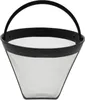 A cone-shaped coffee filter with a black handle and rim, set against a white background. Produktbild-Vorschau