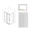doporro Duschkabine Eckdusche Schwarz 90x120x195cm mit Produktbild-Vorschau 7