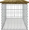 vidaXL Gabionová zahradní lavička 103x44x42 cm Impregnované Náhled obrázku produktu 4