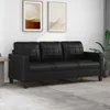 vidaXL 3-osobowa sofa czarna 180 cm imitacja skóry Podgląd zdjęcia produktu 5