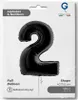 Pallone gonfiabile numero 2 nero 102 cm extra large Anteprima dell’immagine prodotto 3