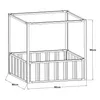 A line drawing of a raised garden bed with dimensions indicated. Produktbild-Vorschau