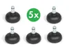 5x Fußgleiter 10mm IKEA Stift Hartbodenrollen Fußgleiterset Produktbild-Vorschau 1