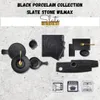 Wilmax Runder Teller 23 cm 3er-Set Schwarz aus Porzellan Produktbild-Vorschau 7