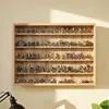 Sammlervitrine Setzkasten COLLECTIONI in Sonoma-Eiche Nachbildung mit fünf horizontalen Fächern für Miniaturfiguren, Gesamtansicht. Anteprima dell’immagine prodotto