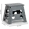 ZELLER Klapphocker 13035 aus Kunststoff, anthrazit / Tritt Produktbild-Vorschau 2