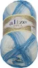 Przędza DIVA BATIK - 100 g / 350 m - biała, niebieska Podgląd zdjęcia produktu 1