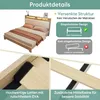 Sweiko Lit double en bois 160×200cm, Tête de lit avec Voir les images du produit 6