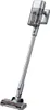 A silver cordless vacuum cleaner is shown against a white background. Produktbild-Vorschau