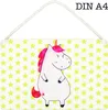 Mr. & Mrs. Panda Holzschild Einhorn Wut DIN A4 - Weiß - Produktbild-Vorschau 1