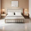 ProximaX bed, 160x200 cm, beige – fluwelen bekleding met Productafbeelding-voorbeeld 11