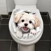 GKA WC Deckel Aufkleber süßer Hund Toilettendeckel Tattoo Produktbild-Vorschau 1