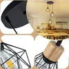 Collage of images showing details of a pendant light fixture and a dining room setting. Voir les images du produit