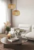 A living room scene with a sofa, coffee table, and pendant lights. Náhled obrázku produktu