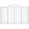 vidaXL Gabionen mit Hochbogen 2 Stk. 200x30x120/140cm Produktbild-Vorschau 5