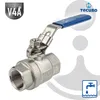 tecuro Edelstahl V4A Kugelhahn, beidseitig IG 3/8 Zoll (DN Produktbild-Vorschau 2