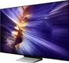 A television set displayed on its stand. Produktbild-Vorschau
