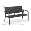 Relaxdays Gartenbank mit Sitzkissen, Holzoptik, HBT: 78 x Produktbild-Vorschau 4