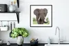 MuchoWow® Gerahmtes Poster Entgegenkommender Elefant 40x40 Produktbild-Vorschau 4