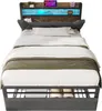 Lit rembourré Lit simple 90 x 200 Lits de rangement Cadre Voir les images du produit 6