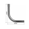 tecuro 90° Spülrohrbogen Ø 28 mm für WC-Druckspüler - Produktbild-Vorschau 3