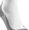 A close-up view of a white and gray sock with a small red logo. Produktbild-Vorschau
