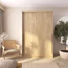 Kleiderschrank 140 cm Eiche Craft Schiebetüren Produktbild-Vorschau 5