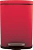 A red pedal trash can against a white background. Produktbild-Vorschau