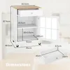 A diagram showing the dimensions of a kitchen cart. Podgląd zdjęcia produktu