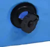 A close-up view of a blue inflatable pool's valve and cap. Voir les images du produit