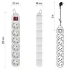 Steckdosenleiste 5 m / 6 Steckdosen / Schalter / weiß / PVC / 1,5 mm2 Produktbild-Vorschau
