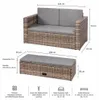 Mucola Gartenmöbel Polyrattan Lounge Sessel Sofa Bank Tisch Produktbild-Vorschau 3
