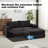 Modulares Cord-Schlafsofa 2-in-1, Corduroy Sofa mit Hocker Produktbild-Vorschau 5