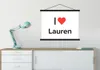 MuchoWow® Textilposter Ich liebe - Lauren - Mädchen 60x45 Produktbild-Vorschau 3