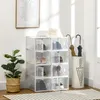 HOMCOM 8-delige set schoenendozen, schoenorganizer met Productafbeelding-voorbeeld 2