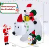COSTWAY 210cm Aufblasbarer Weihnachtsmann Eisbär mit Produktbild-Vorschau 3