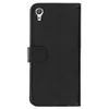 A black flip case for a Sony Xperia X phone, shown closed. Náhľad obrázku produktu