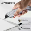 Cuttermesser Profi Set 3-teilig 50 Ersatzklingen Aluminium Produktbild-Vorschau 9